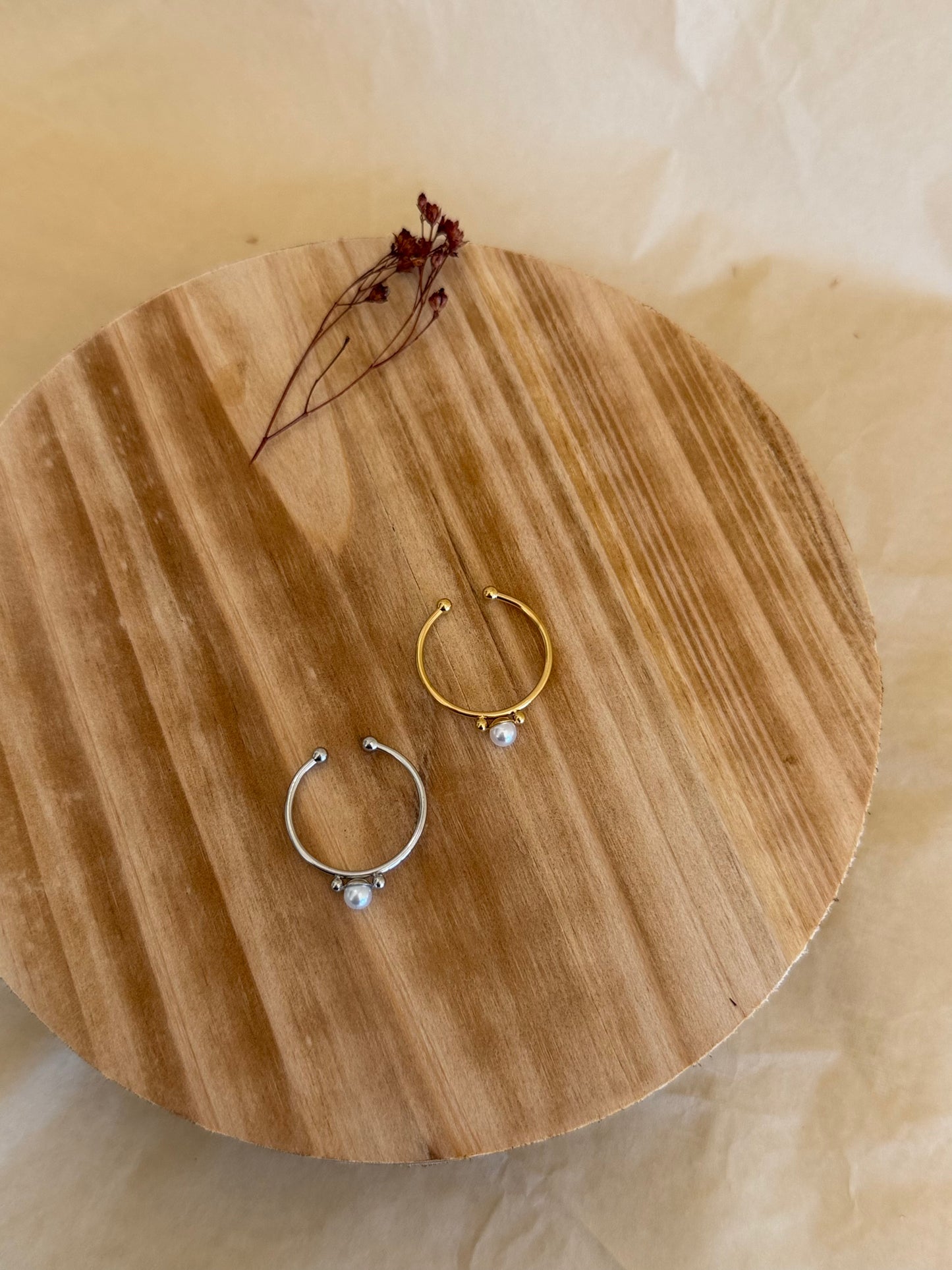 ANELLO ACCIAIO PERLA