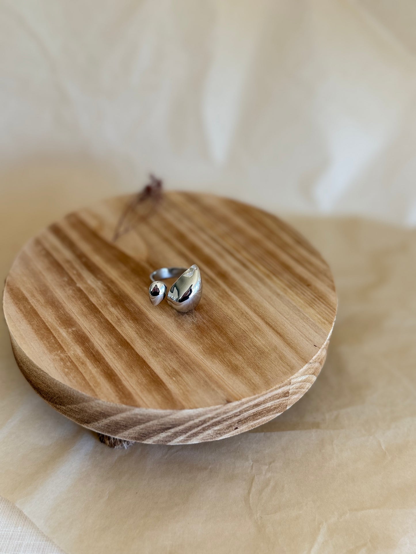 ANELLO ACCIAIO GOCCIA