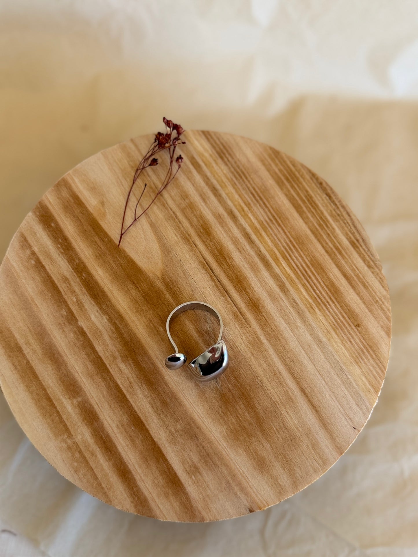 ANELLO ACCIAIO GOCCIA