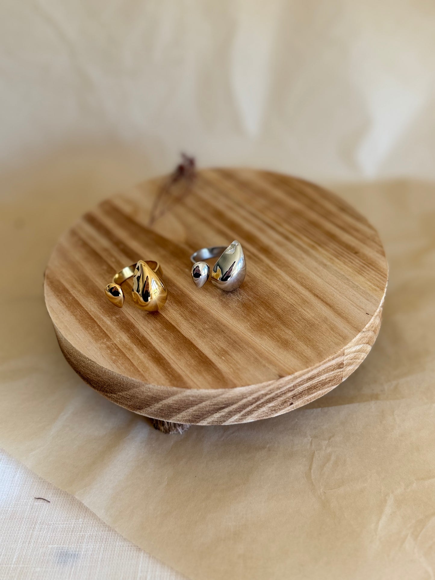 ANELLO ACCIAIO GOCCIA