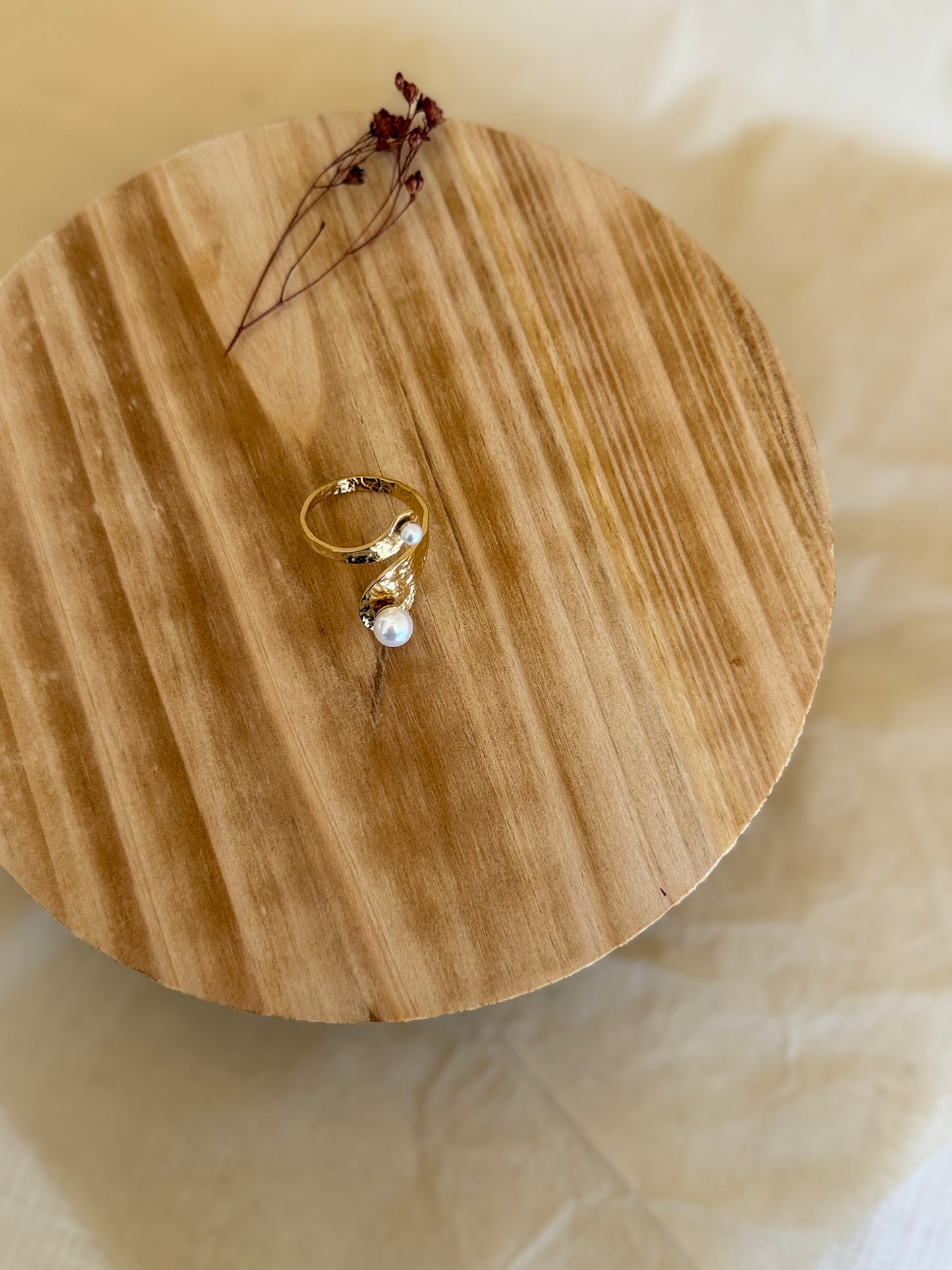 ANELLO ACCIAIO CON PERLE