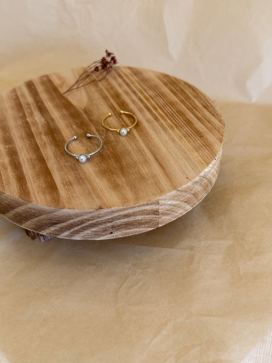 ANELLO ACCIAIO PERLA