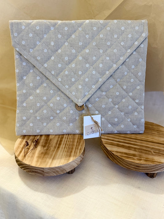 POCHETTE A POIS - Chiusura con bottone