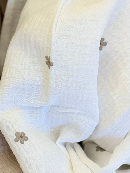 MUSSOLA BIANCA CON FIORI