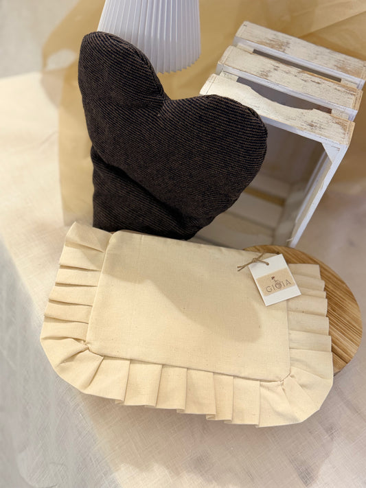 POCHETTE TINTA UNITA PANNA - Chiusura con cerniera