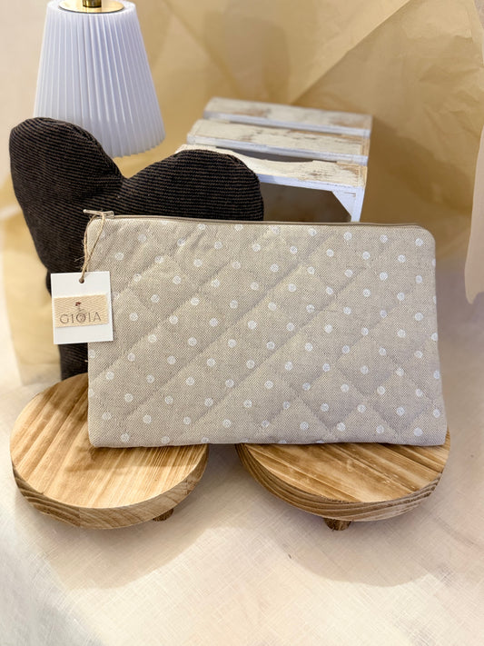 POCHETTE POIS GRANDE - Chiusura con cerniera