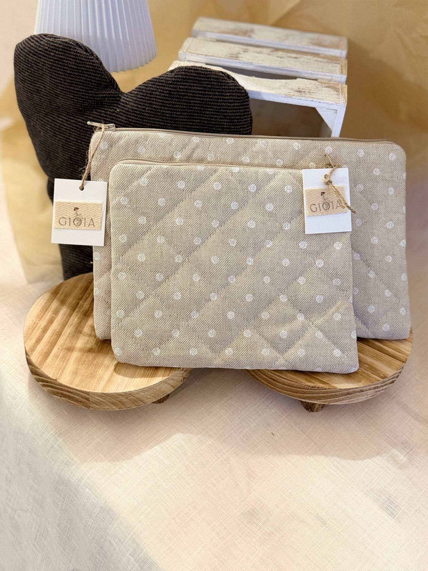 POCHETTE POIS GRANDE - Chiusura con cerniera