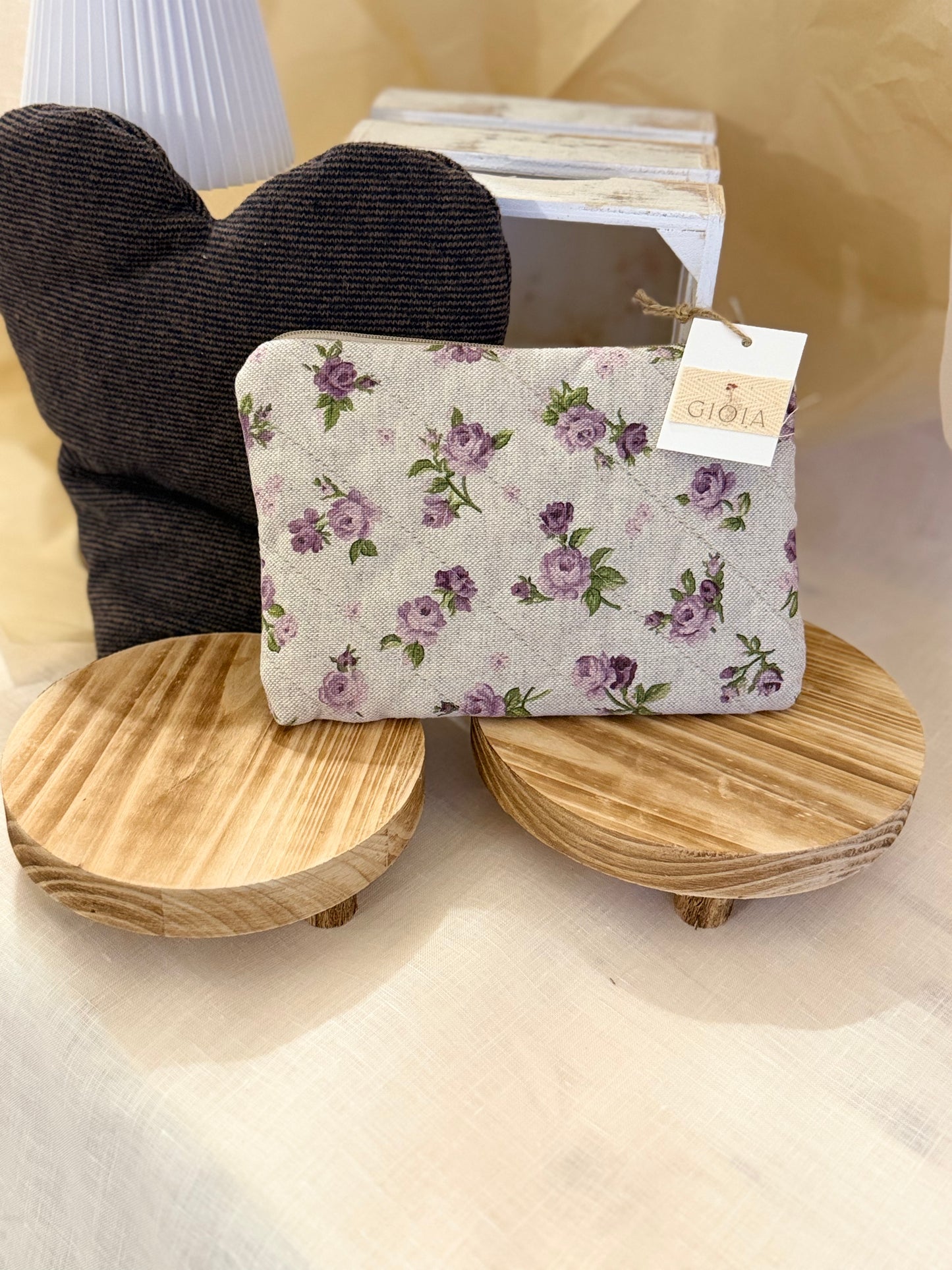 POCHETTE A FIORI - Chiusura con cerniera