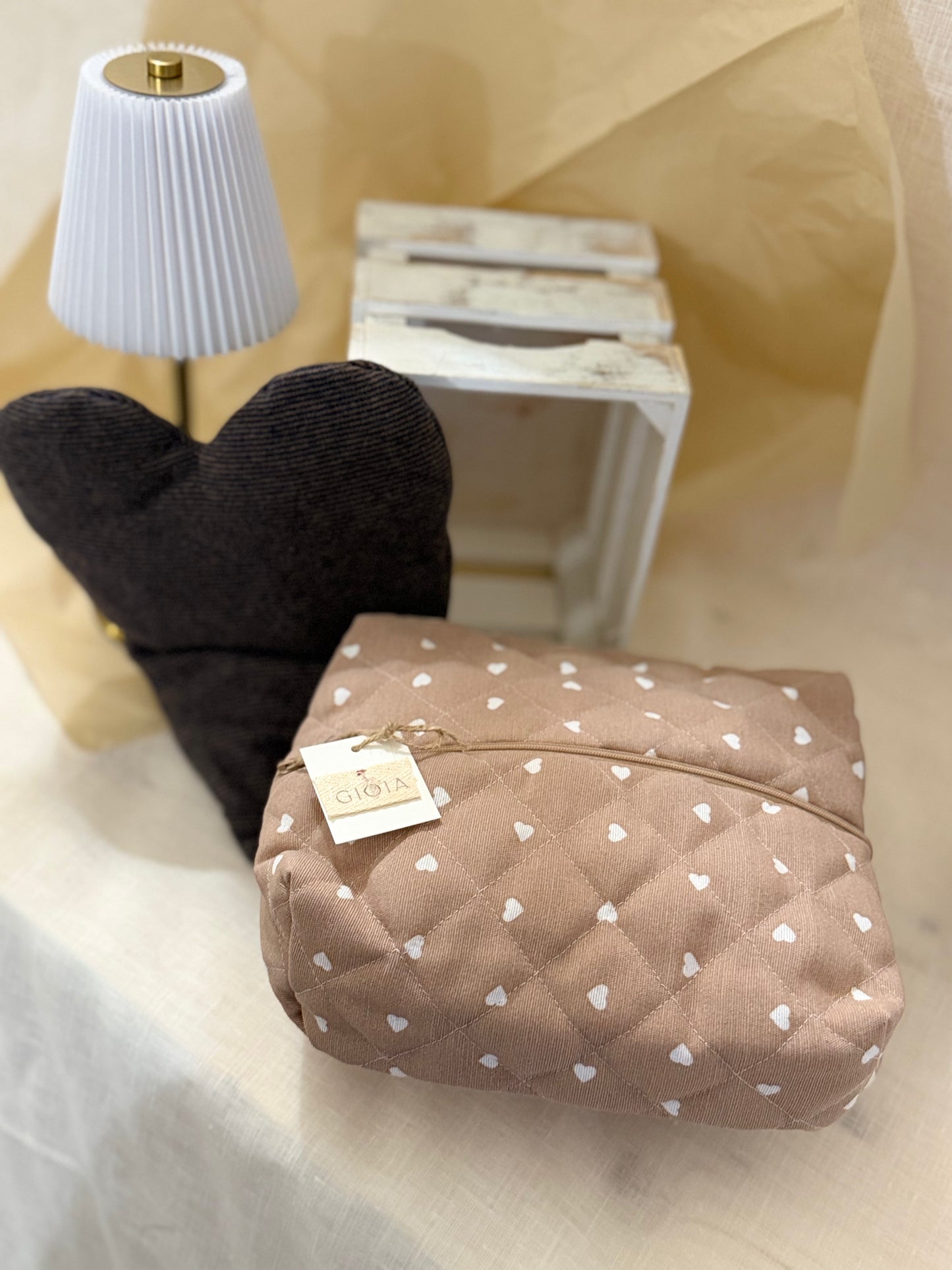 TROUSSE CON CUORI - Chiusura con cerniera