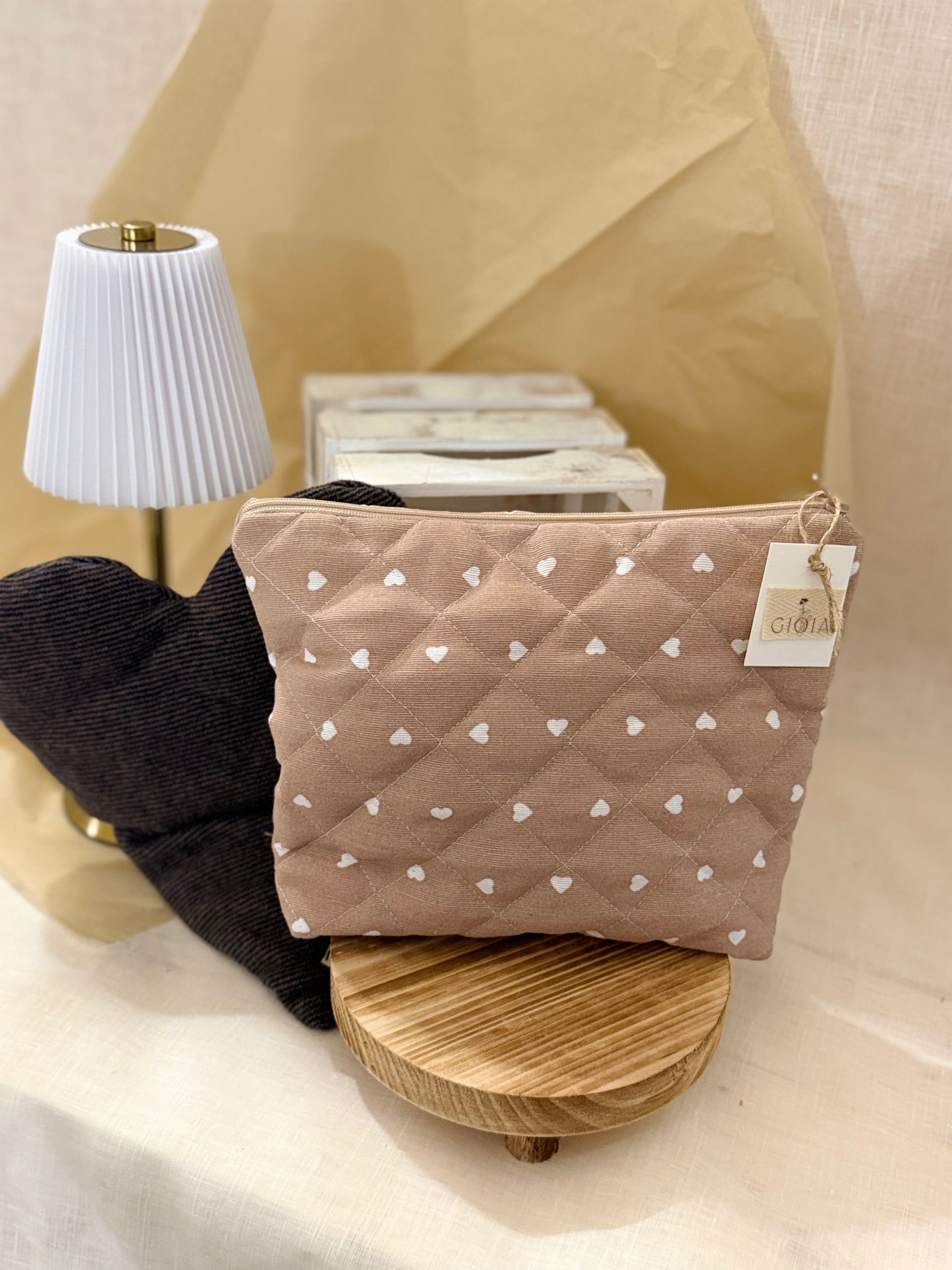 TROUSSE CON CUORI - Chiusura con cerniera