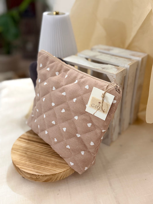 TROUSSE CON CUORI - Chiusura con cerniera