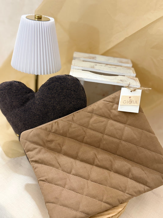 POCHETTE MARRONE - Chiusura con cerniera