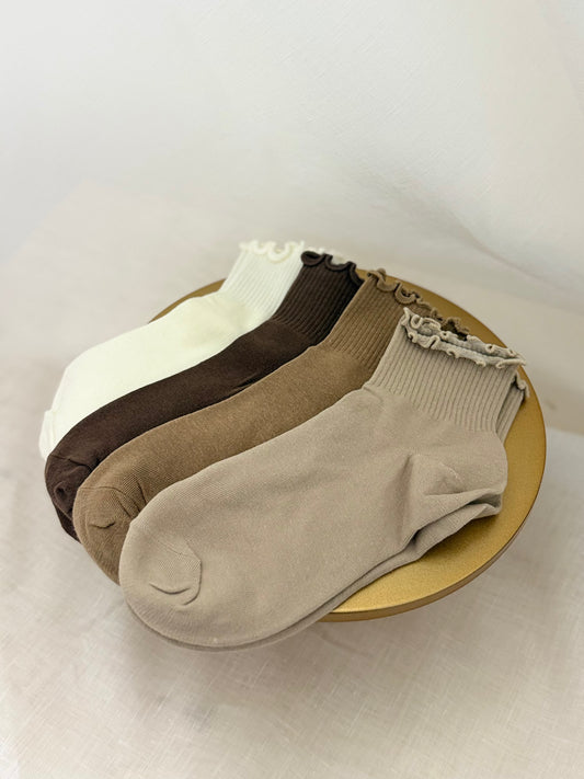 CALZINI CON BORDO A RICCIO - ALLA CAVIGLIA