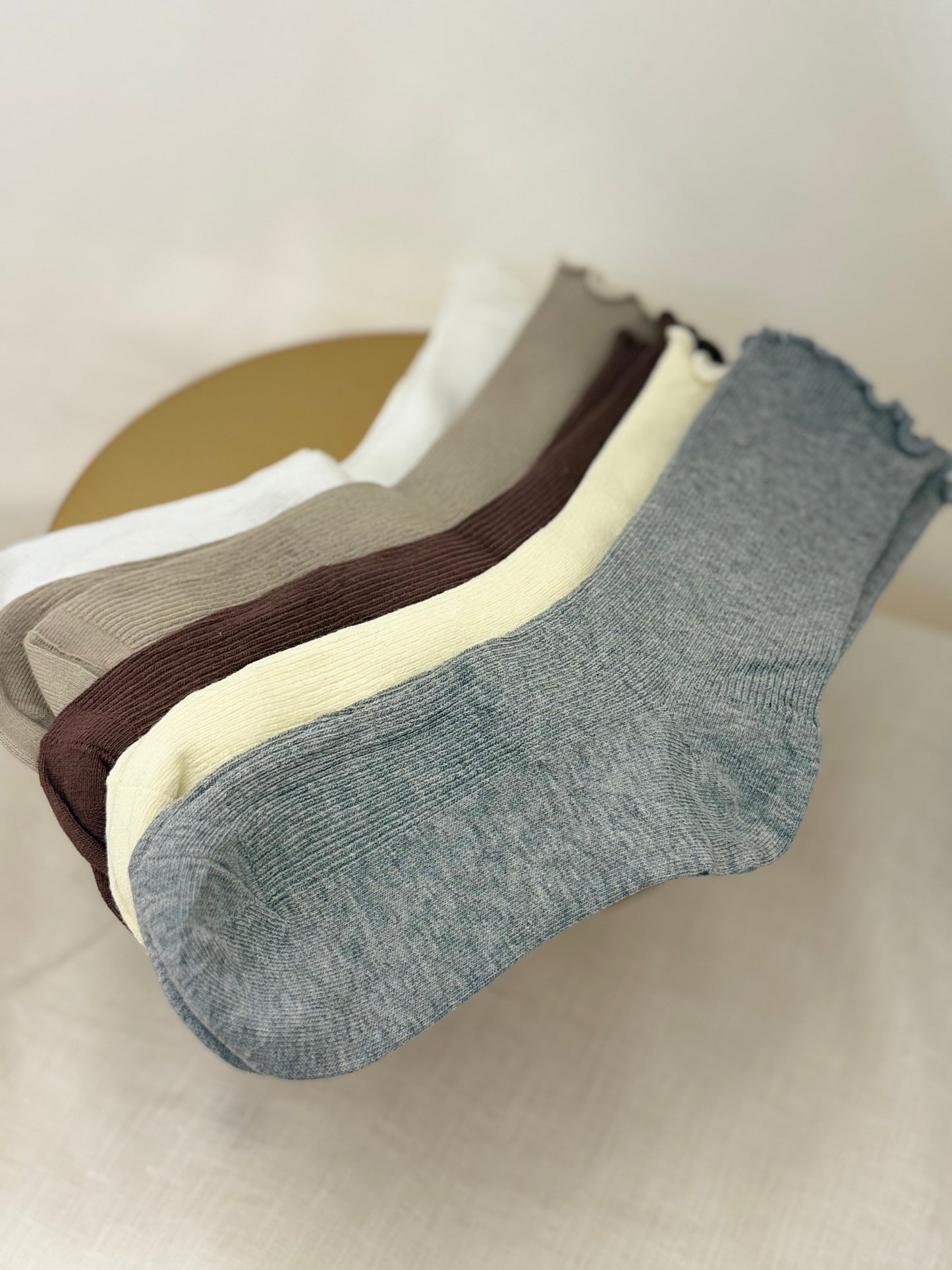 CALZINI CON BORDO A RICCIO - SOPRA LA CAVIGLIA