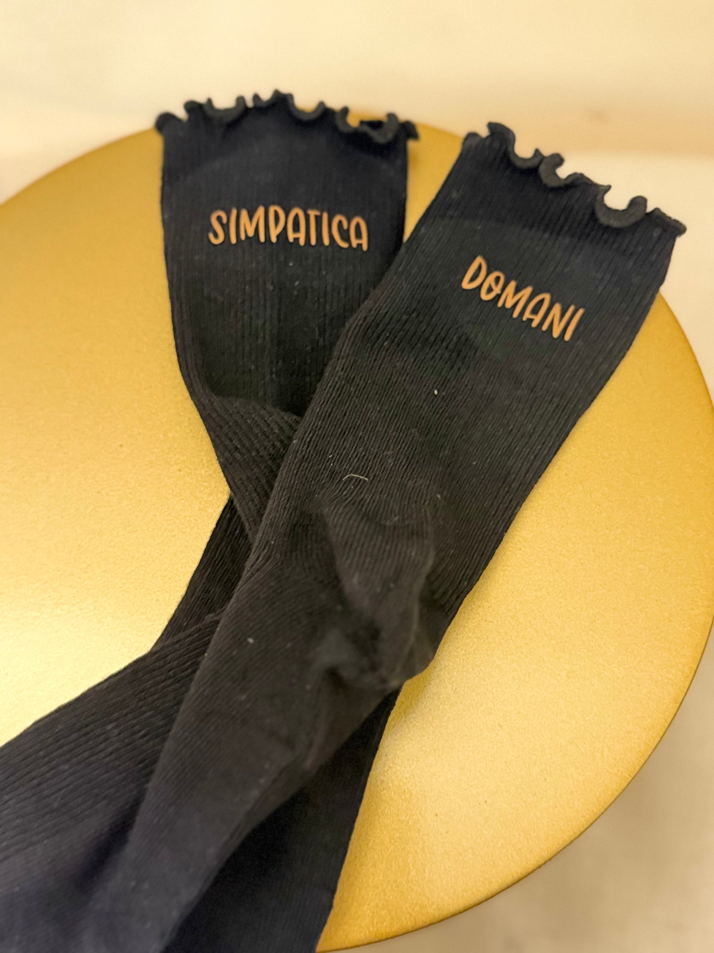 CALZINI CON BORDO A RICCIO - SOPRA LA CAVIGLIA